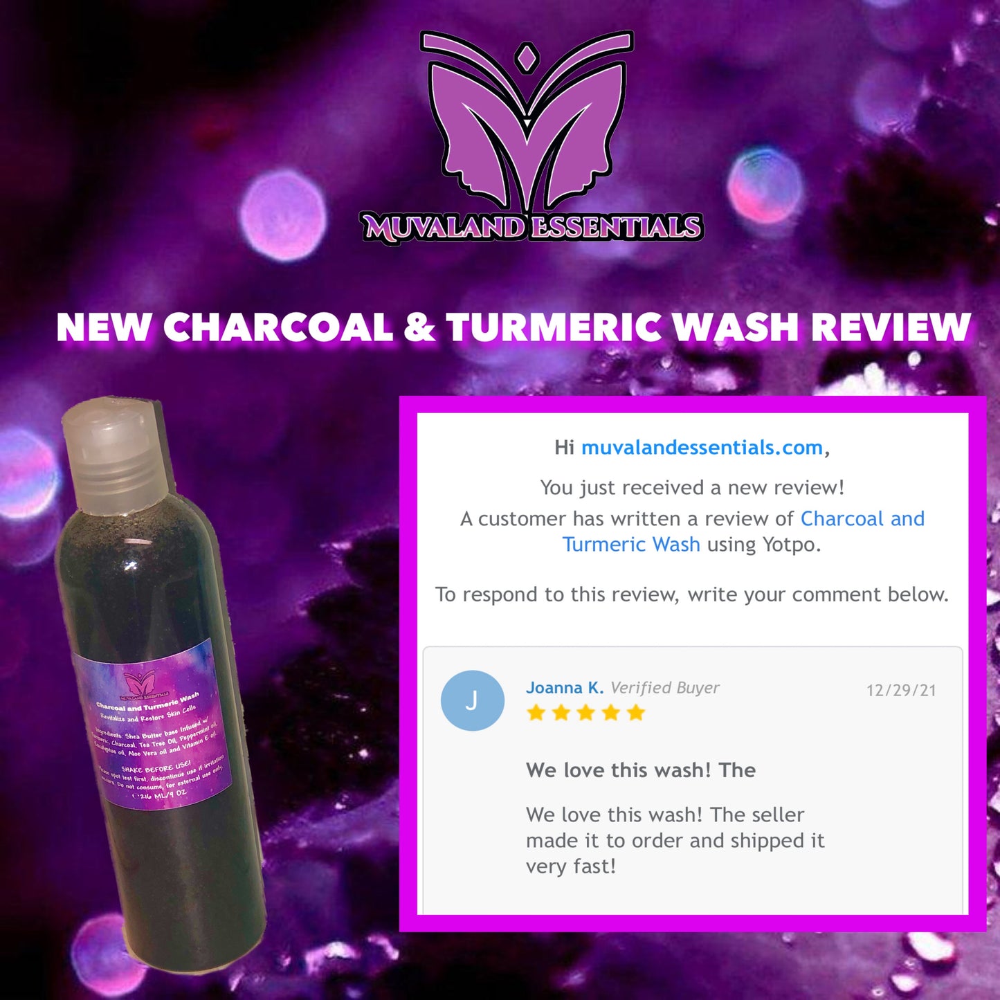 Charcoal and Turmeric Healing Wash